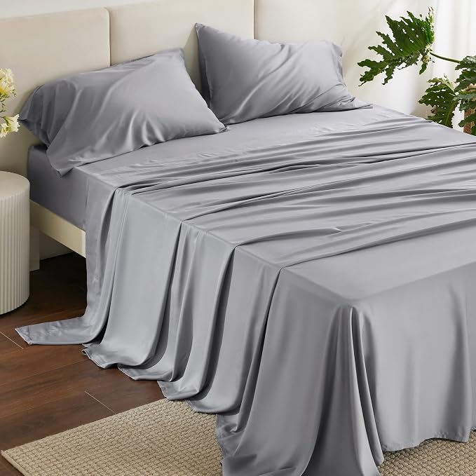 Bedsure Queen Sheets, Rayon Derived from Bamboo, Queen Cooling Sheet Set - Image 7