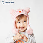 LANGZHEN Toddler Kids Infant Winter Hat, Earflap Knit Warm Cap Fleece Lined - Image 2
