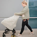 mushie Baby Car Seat Canopy Cover | Breathable & Stretchy Multi Use Cover - Image 4
