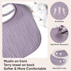 100% Cotton Muslin Baby Bibs 10-Pack Baby Drool Bibs - Image 2