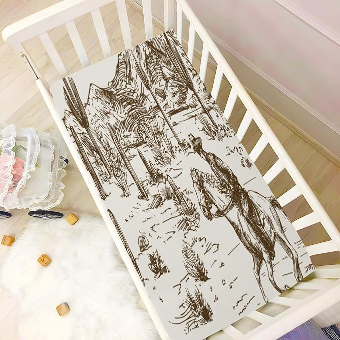 Desert Cowboy Crib Sheets, Crib Sheets - Image 5