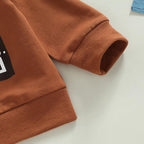 Toddler Baby Boy Clothes Solid Color Long Sleeve Crewneck Sweatshirt Top Casual - Image 4