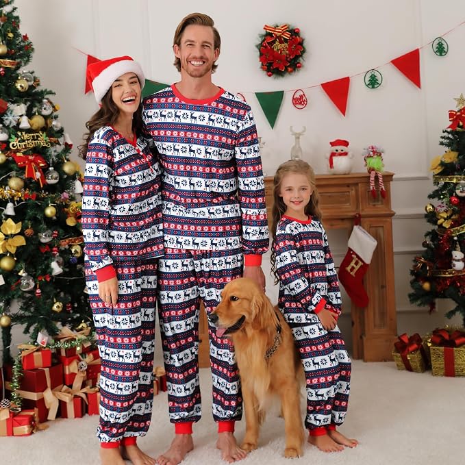 Weixinbuy Family Pajamas Set Christmas Pjs Matching Clothes Pajamas - Image 2