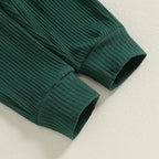 fhutpw Baby Boy Clothes 3 6 12 18 Months Ribbed Knitted Long Sleeve Romper and - Image 7