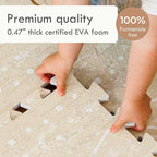 Lillefolk Baby Play Mat for Floor – 6x8ft Beige | Soft Non Toxic Premium EVA - Image 6