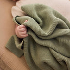 Knitted Organic Cotton Baby Blanket- Swaddle Blanket - Image 8
