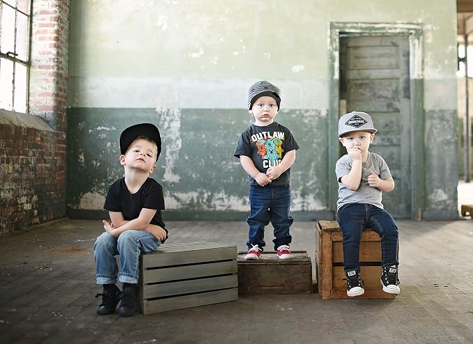 Baby Hats - Baseball Hat, Newborn Youth Flat Brim Mesh Trucker Surf Skate Bubba - Image 5