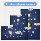 1.3" Thick Educational Baby Floor Play Mat 59x79, Basic Padded Memory Foam Kids - Image 7