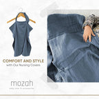 MOZAH 100% Organic Cotton Muslin Nursing Cover - Image 3