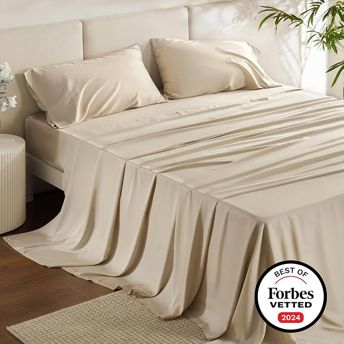 Bedsure Queen Sheets, Rayon Derived from Bamboo, Queen Cooling Sheet Set - Image 7
