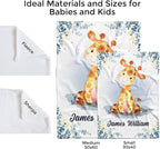 MDPrints Global MDPrints Giraffe Personalized Baby Blankets - Image 5