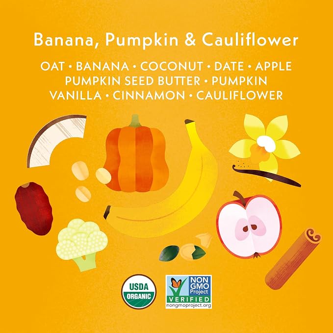 Once Upon A Farm Organic Toddler Soft Baked Bar, Pumpkin and Cauliflower - Image 6