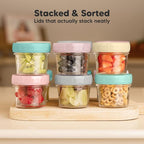 KeaBabies 12pk 4oz Glass Baby Food Containers - Image 7