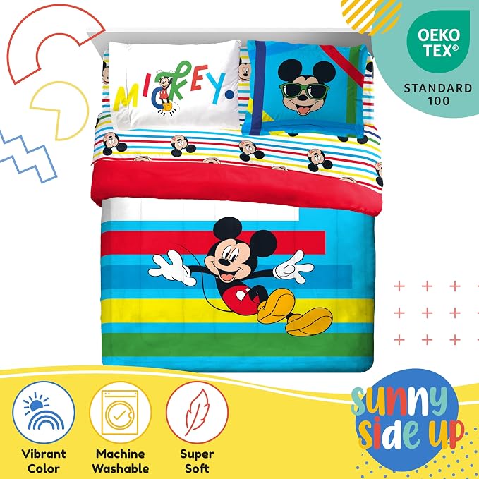Sunny Side Up Disney Mickey Mouse Full Comforter Set - Image 4