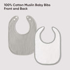 Bearmoss Muslin Baby Drooling Bibs 8 Pack, 100% Cotton Square Adjustable - Image 5