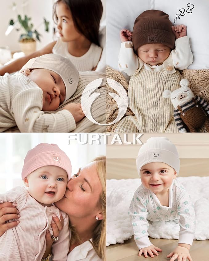 FURTALK Baby Newborn Hats Set Soft Infant Beanie Boys Girls Caps - Image 5