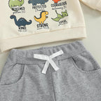 Nyapruwe Toddler Baby Boy Fall Outfit Funny Print Long Sleeve Sweatshirt - Image 6