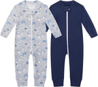 Owlivia Organic Cotton Baby Boy Girl Zip up Sleep 'N Play Pjs, Long Sleeve by Owlivia