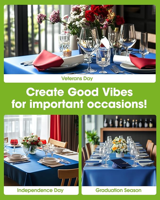 Pureegg Plastic Table Cloth Disposable 8 Pack, 54 x 108 Inch Table Cloths - Image 4