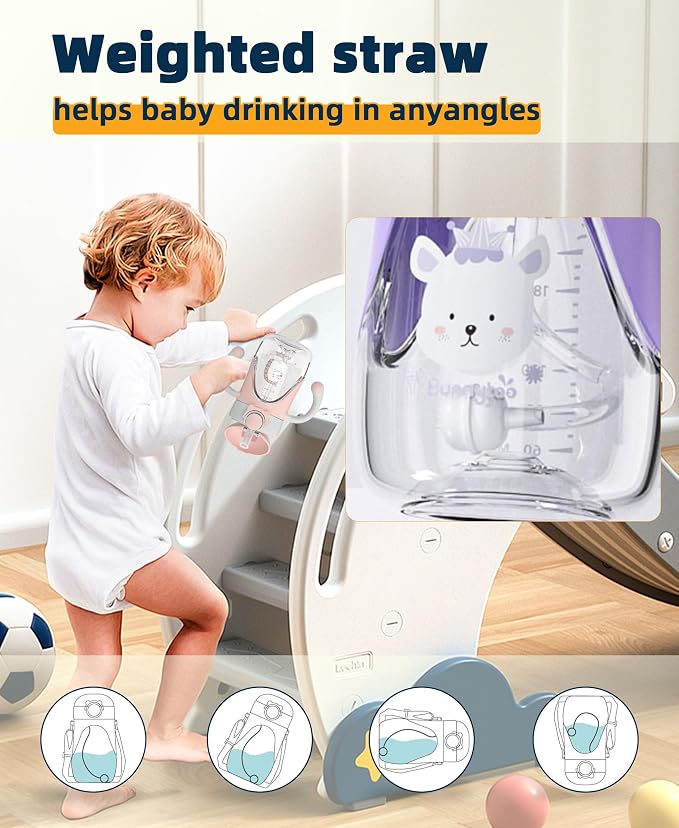 Bunnytoo Baby Sippy Cup with Weighted Straw - Image 6