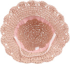 Baby Girl Straw Hat Outdoor Baby Sun Protection Hats Summer Bowknot Beach Cap - Image 4