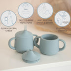 Moonkie Silicone Baby Sippy Cups | 3 Stages Training Cup Straw Cup - Image 3