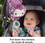 Fisher-Price Baby Stroller Toy Sing & Go Purple Monkey Musical Sensory Plush - Image 4