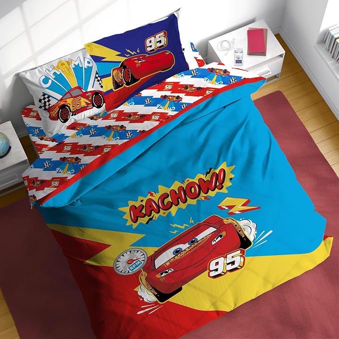 Disney Pixar Cars Lightning McQueen Full Comforter Set by SunnySideUp