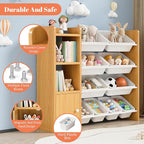 Toy Storage Organizer with 3 Shelves 1Lockers and 10 Bins, Toy Organizers - Image 4