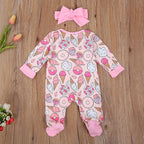CIYCUIT Baby Girls Cactus Footies Newborn Zip Up Onesie Romper - Image 3