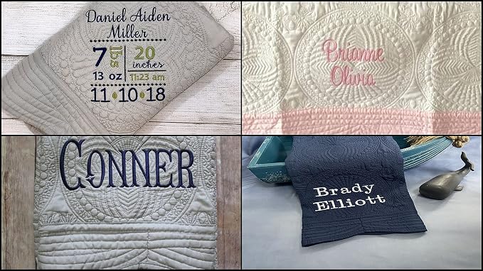 Personalized Baby Blanket Quilt | Monogrammed Blankets - Image 3