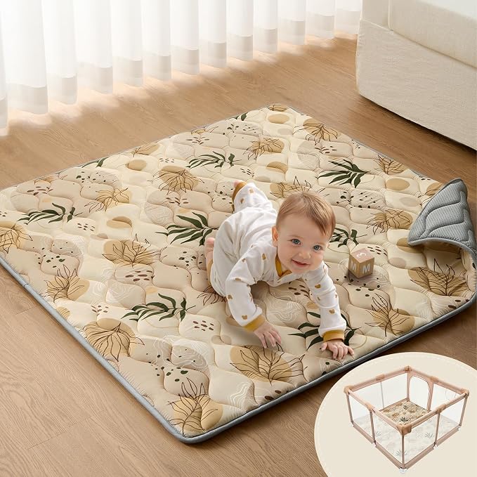 Blissful Diary Baby Play Mat, 47x47 Infant Play Mat by ForEveryBabysBetterLife