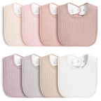 8-Pack Baby Muslin Bibs, Soft Cotton Drool Bibs by MairMore