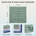 Muslin Baby Washcloths 6 Pack, 100% Cotton Wash Cloths - Image 3