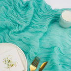 FEXIA Sky Blue Table Runner 35x120 Inches by FEXIA