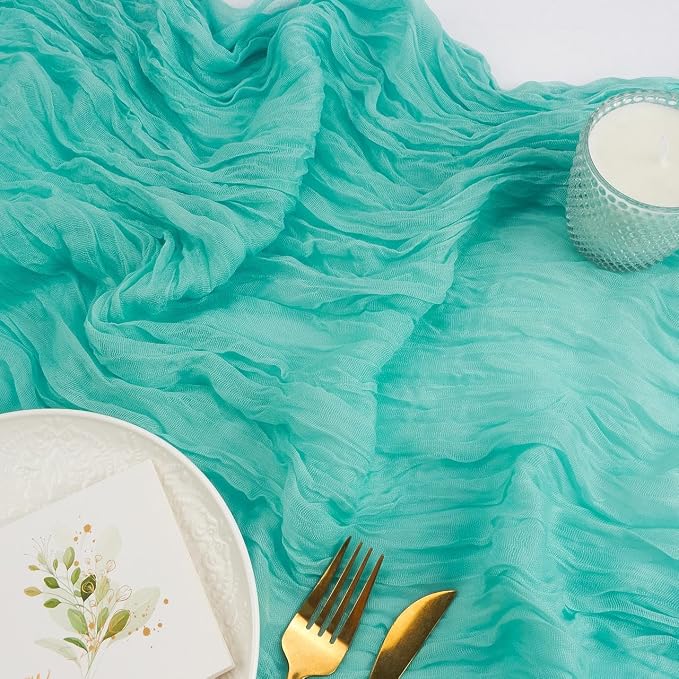 FEXIA Sky Blue Table Runner 35x120 Inches by FEXIA