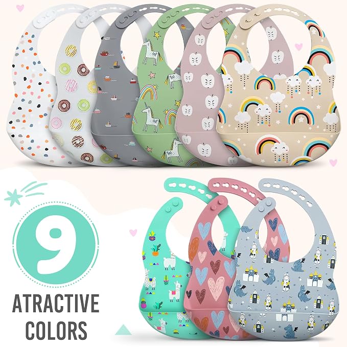 BPA-Free Silicone Baby Bibs - Image 8