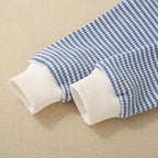 Toddler Baby Boy Fall Clothes Waffle Outfit Long Sleeve Color Blocking - Image 4