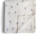 mushie Muslin Baby Swaddle Blanket | 100% Organic Cotton by mushie