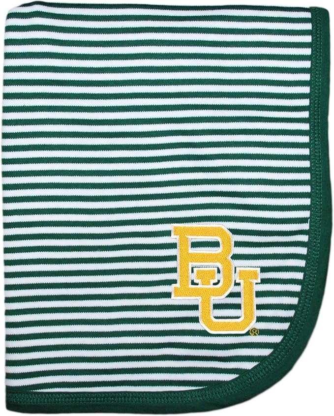 Creative Knitwear Baylor Bears Striped Baby and Toddler Blanket by CollegeBaby