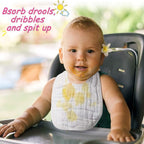 Tatuo 10 Pcs White Muslin Baby Bibs - Image 5