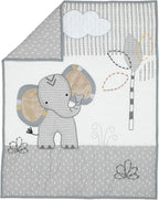 Lambs & Ivy Jungle Safari Elephant 3-Piece Mini Crib Bedding Set - Image 3