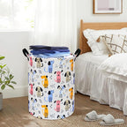 Round Laundry Hamper Storage Basket Laundry Organizer Hamper Storage Bins - Image 6