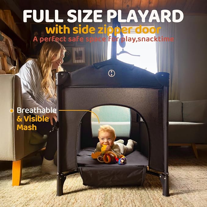 HARPPA Pack and Play 5 in 1, Portable Baby Playard - Image 4