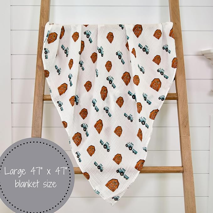 LollyBanks Swaddle Blanket, 100% Cotton Muslin Swaddle Blankets - Image 7
