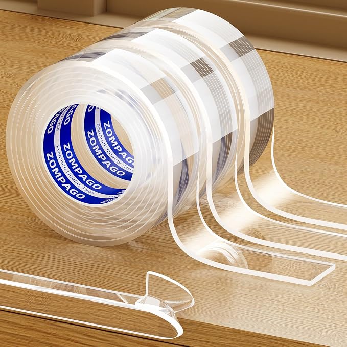 Clear Soft Corner Protectors for Furniture Strip, 0.8in x3.28FT, 3 Roll Sharp by ZOMPAGOTape
