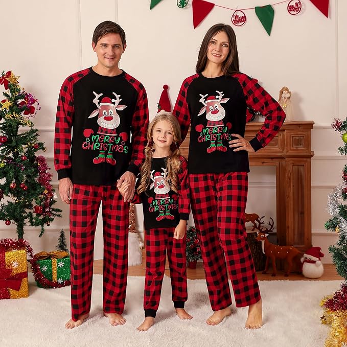 Weixinbuy Family Pajamas Set Christmas Pjs Matching Clothes Pajamas - Image 3