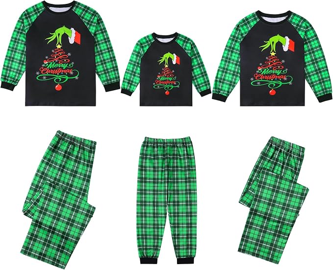 Weixinbuy Family Pajamas Set Christmas Pjs Matching Clothes Pajamas - Image 2