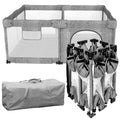 Foldable Baby Playpen with Gate, Extra Large Collapsible Play Yard by patywaga
