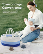 Maliton Baby Diaper Caddy Organizer, Cotton Rope Diaper Caddy Basket, Large - Image 5